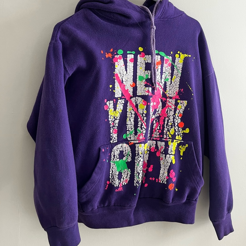 NYC Splattered paint hoodie